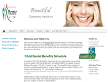 Tablet Screenshot of macarthurdental.com.au